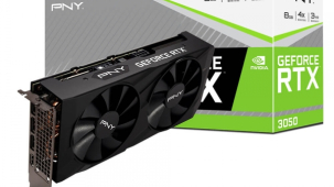 1 PNY GeForce RTX 3050 8GB VERTO Dual Fan GDDR6 Graphics Card