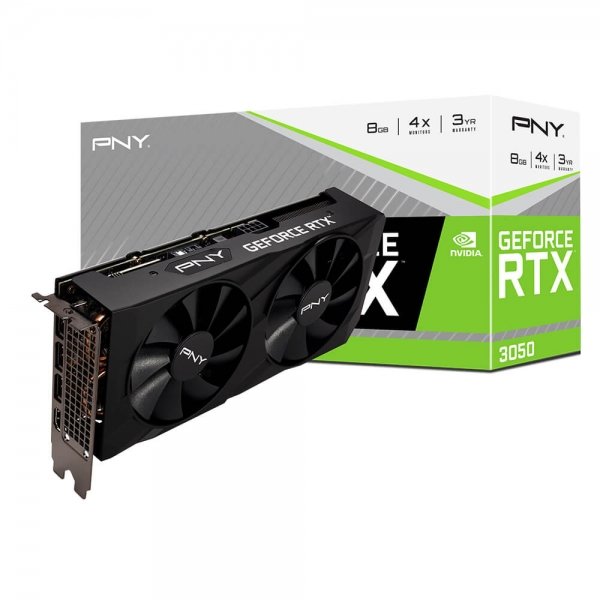 PNY GeForce RTX 3050 8GB VERTO Dual Fan GDDR6 Graphics Card Computer 